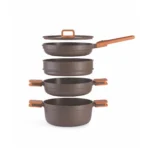 COMPAC set posuđa za kuhanje 4 komada i poklopac (može se slagati) 24 cm - Slika 2