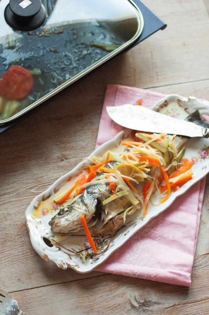 Brancin en papillote s povrćem